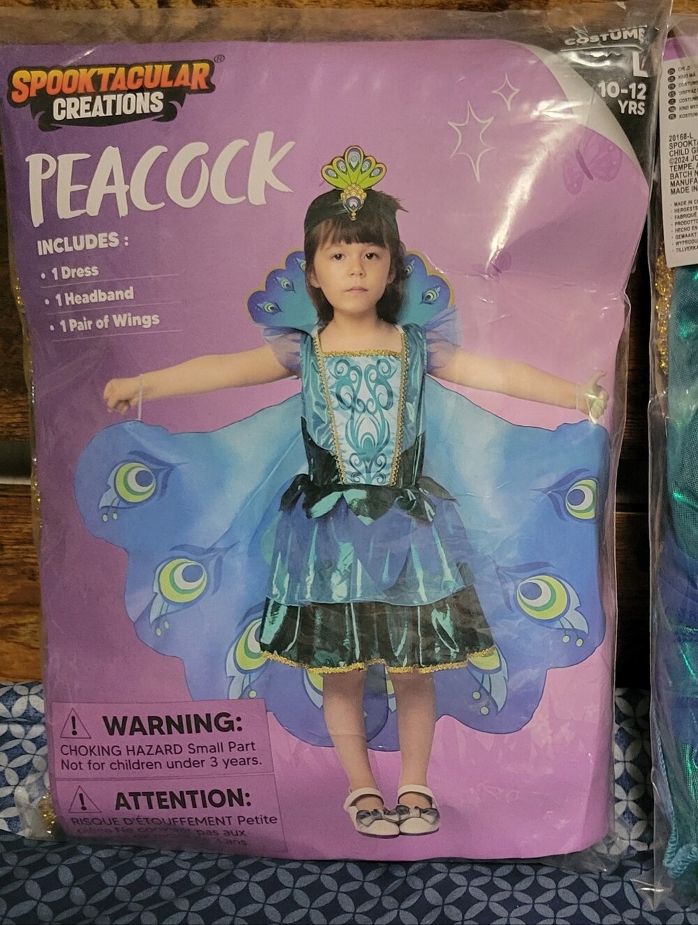 Kids Peacock Costume - Teal & Blue Girls Dress